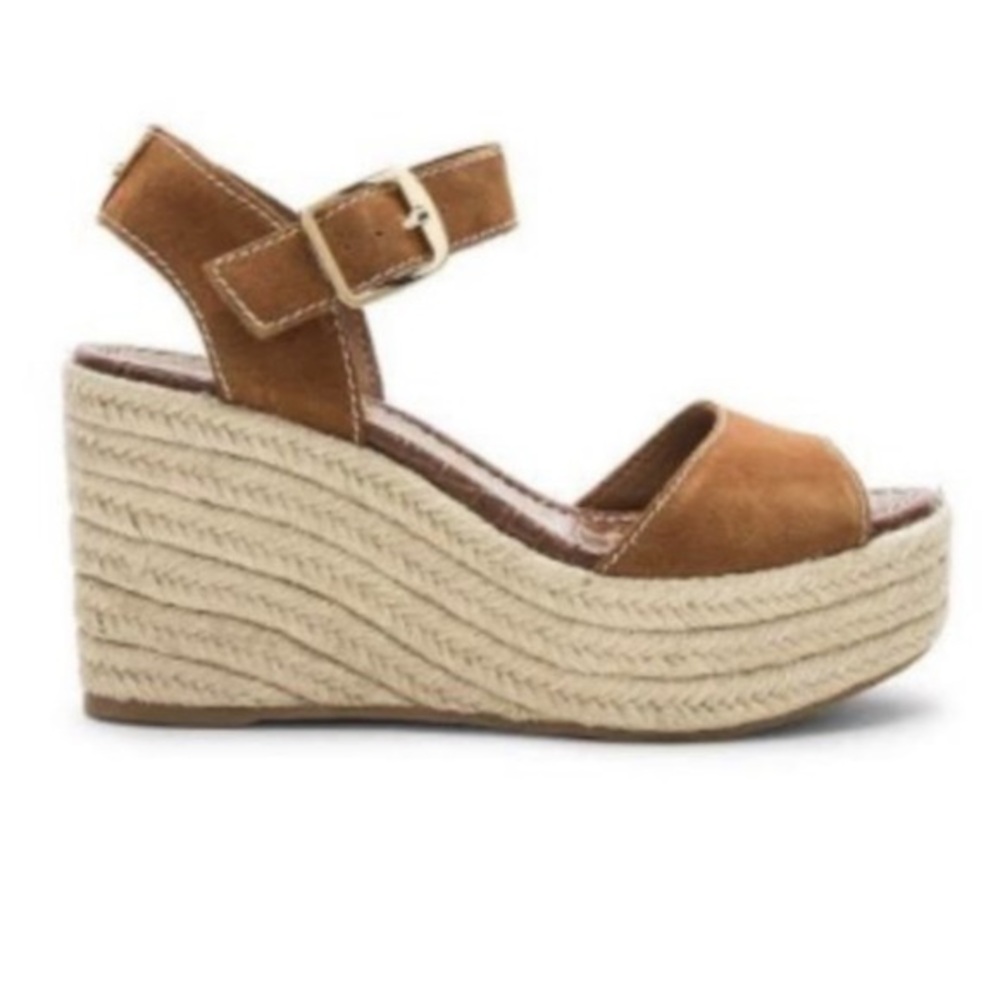 Sam‎ Edelman Women's Dimitree Espadrille Wedge Sandals Brown Size 8